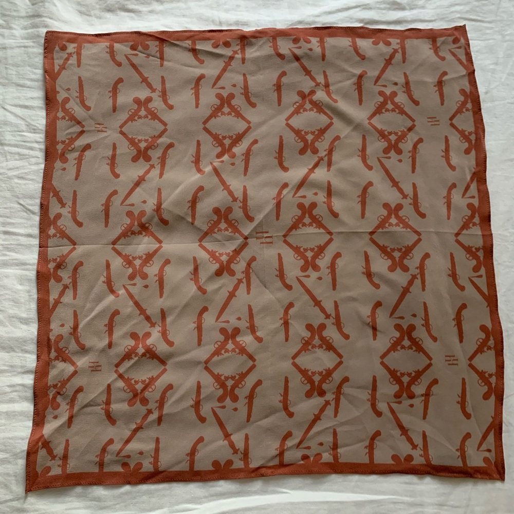 Hayden Harnett 100% Silk Pistol Scarf 20” Square